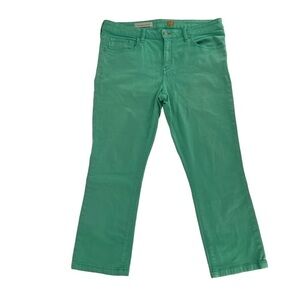 Pilcro And The Letterpress Green Straight Leg Ankle Jeans Size 32 Women's
